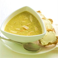 Recept van Mosterdsoep met gegrilde kip op Receptenenzo